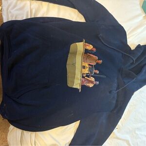 Navy Blue Graphic Hoodie